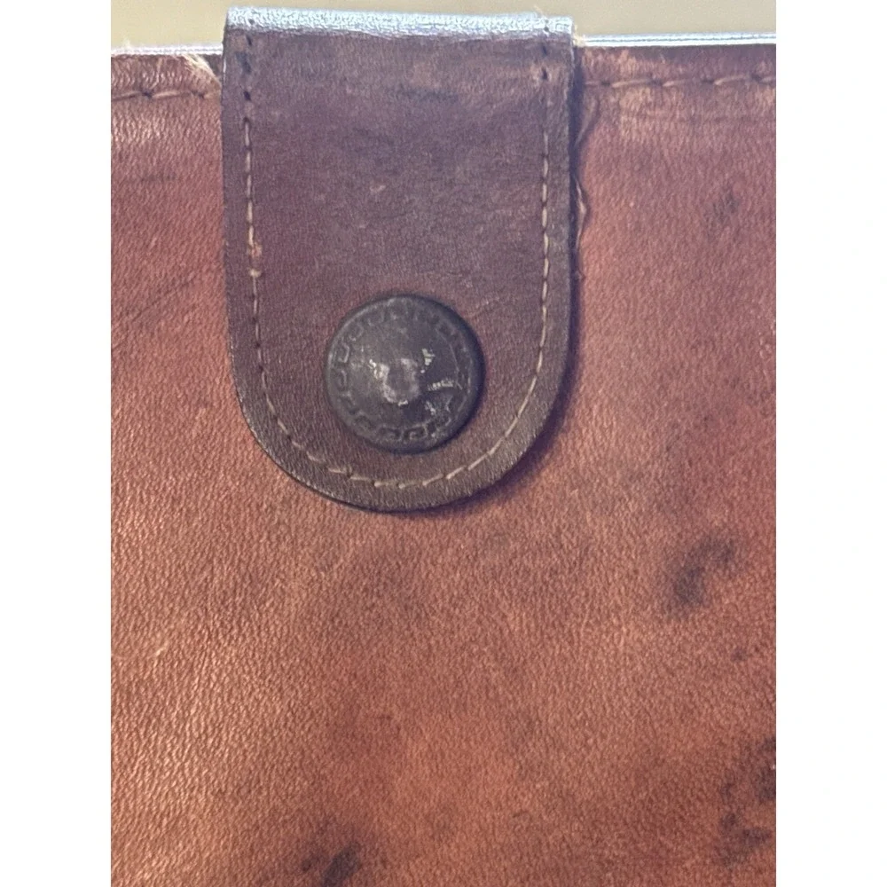 Vintage Leather Box With Button Close Sadle Cowhide‎ Travel Box Keepsakes